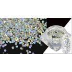 Solzi de peste pentru decor unghii Argintii cu Reflexii 2mm Cod SDP01